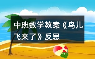 中班數(shù)學(xué)教案《鳥兒飛來了》反思