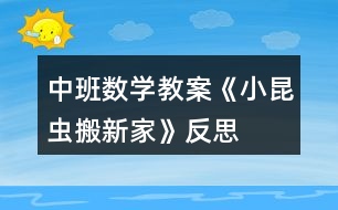 中班數(shù)學(xué)教案《小昆蟲搬新家》反思