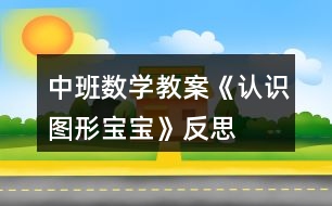 中班數(shù)學教案《認識圖形寶寶》反思