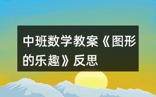 中班數(shù)學(xué)教案《圖形的樂(lè)趣》反思