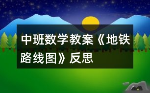 中班數(shù)學(xué)教案《地鐵路線圖》反思