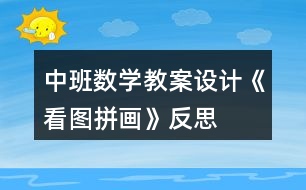 中班數(shù)學(xué)教案設(shè)計(jì)《看圖拼畫》反思