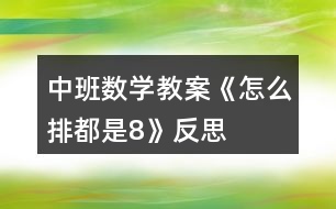 中班數(shù)學(xué)教案《怎么排都是8》反思