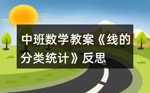 中班數(shù)學(xué)教案《線的分類(lèi)、統(tǒng)計(jì)》反思