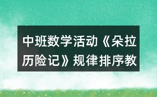 中班數學活動《朵拉歷險記》規(guī)律排序教案反思