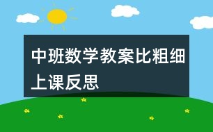 中班數(shù)學(xué)教案比粗細(xì)上課反思