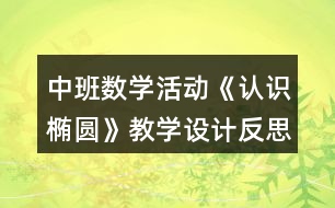 中班數(shù)學(xué)活動(dòng)《認(rèn)識(shí)橢圓》教學(xué)設(shè)計(jì)反思