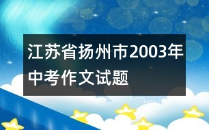 江蘇省揚州市2003年中考作文試題