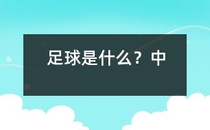 足球是什么？（中）