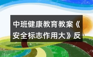 中班健康教育教案《安全標志作用大》反思