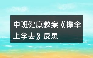 中班健康教案《撐傘上學(xué)去》反思