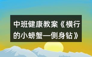 中班健康教案《橫行的小螃蟹―側(cè)身鉆》反思