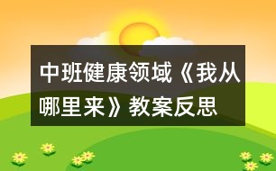 中班健康領域《我從哪里來》教案反思