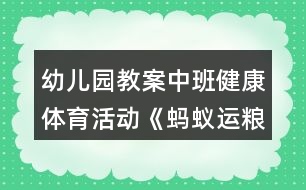 幼兒園教案中班健康體育活動《螞蟻運糧》反思