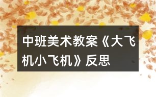 中班美術(shù)教案《大飛機(jī)、小飛機(jī)》反思