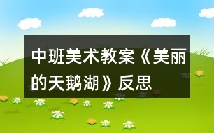 中班美術(shù)教案《美麗的天鵝湖》反思