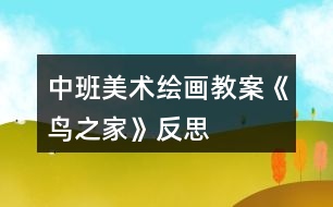 中班美術(shù)繪畫教案《鳥(niǎo)之家》反思