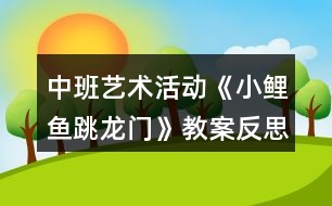 中班藝術(shù)活動《小鯉魚跳龍門》教案反思