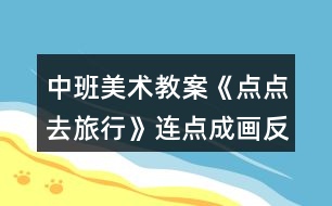 中班美術(shù)教案《點點去旅行》連點成畫反思