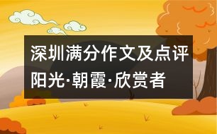 深圳滿分作文及點(diǎn)評(píng)：陽(yáng)光·朝霞·欣賞者的眼光