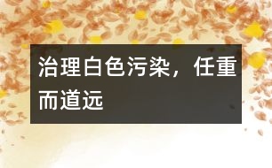 治理白色污染，任重而道遠