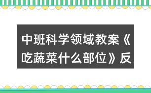 中班科學(xué)領(lǐng)域教案《吃蔬菜什么部位》反思