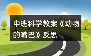 中班科學教案《動物的嘴巴》反思