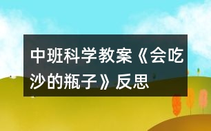 中班科學(xué)教案《會吃沙的瓶子》反思