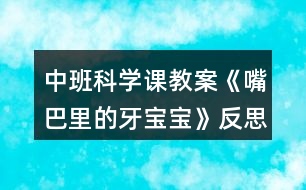 中班科學(xué)課教案《嘴巴里的牙寶寶》反思