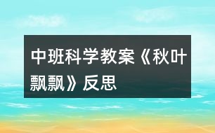 中班科學(xué)教案《秋葉飄飄》反思