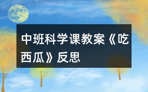 中班科學課教案《吃西瓜》反思