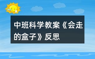 中班科學(xué)教案《會(huì)走的盒子》反思