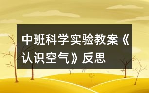 中班科學(xué)實(shí)驗(yàn)教案《認(rèn)識(shí)空氣》反思