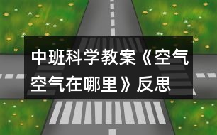 中班科學(xué)教案《空氣空氣在哪里》反思