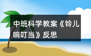 中班科學教案《鈴兒響叮當》反思