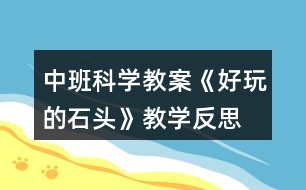 中班科學(xué)教案《好玩的石頭》教學(xué)反思