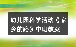 幼兒園科學(xué)活動《家鄉(xiāng)的路》中班教案