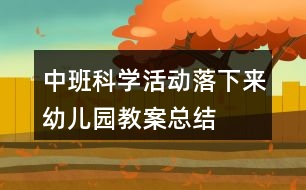 中班科學活動落下來幼兒園教案總結(jié)