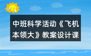 中班科學(xué)活動《飛機本領(lǐng)大》教案設(shè)計課后反思