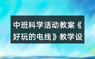 中班科學(xué)活動(dòng)教案《好玩的電線》教學(xué)設(shè)計(jì)與反思