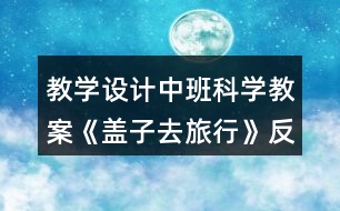 教學設計中班科學教案《蓋子去旅行》反思