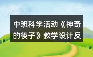 中班科學活動《神奇的筷子》教學設計反思