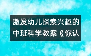 激發(fā)幼兒探索興趣的中班科學(xué)教案：《你認(rèn)識(shí)我嗎？》