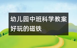 幼兒園中班科學(xué)教案：好玩的磁鐵