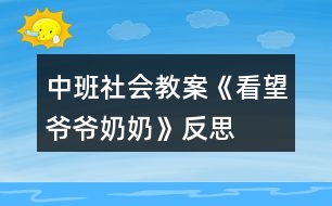 中班社會教案《看望爺爺奶奶》反思