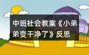 中班社會(huì)教案《小弟弟變干凈了》反思