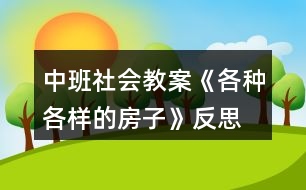 中班社會教案《各種各樣的房子》反思