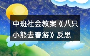 中班社會教案《八只小熊去春游》反思