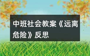 中班社會教案《遠離危險》反思