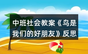 中班社會(huì)教案《鳥(niǎo)是我們的好朋友》反思